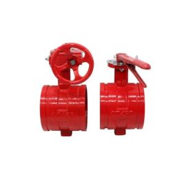 UL/FM Grooved Butterfly Valve with Gear Operation Manufacturer