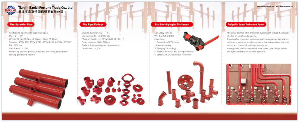 fire sprinkler pipes and fittings